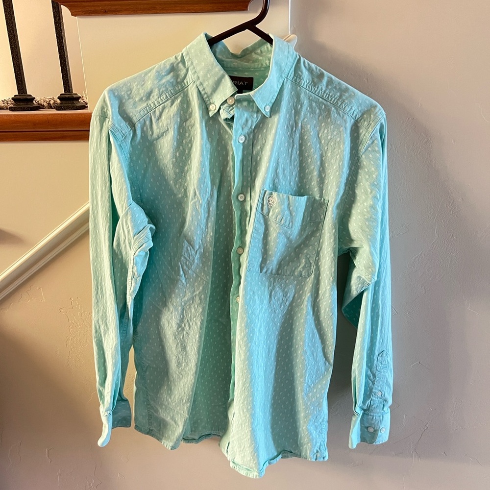 Ariat Light Blue Casual Button Down Shirt